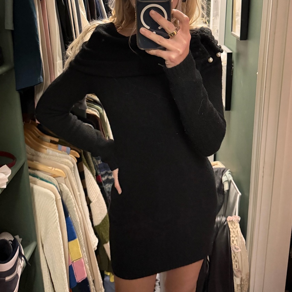 Zara off the shoulder sweater dress